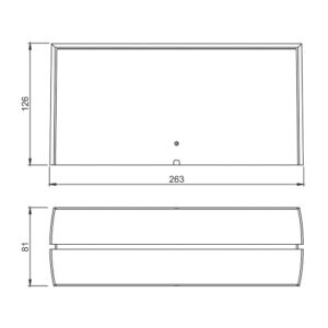 Luminária de Parede Arandela Horizontal Retangular com Linha
