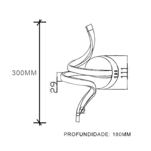 Luminária de Parede Arandela LED Espiral