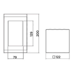 Luminária de Parede Arandela Retangular
