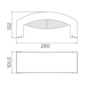 Luminária de Parede Arandela Triangular Curva