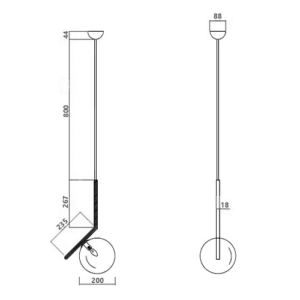 Luminária de Teto Pendente Globo 45