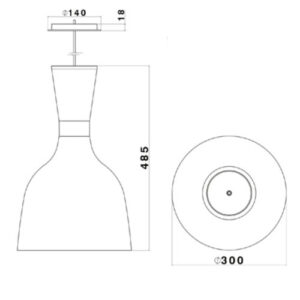 Luminária de Teto Pendente Parudo Alto