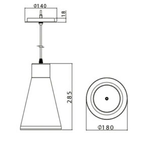 Luminária de Teto Pendente Parudo Fino Reto