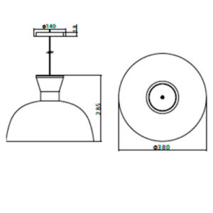Luminária de Teto Pendente Parudo Largo