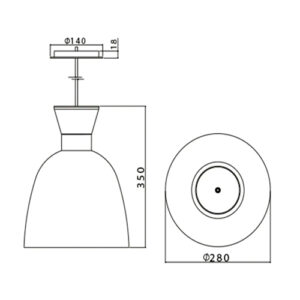 Luminária de Teto Pendente Redondo Fifa