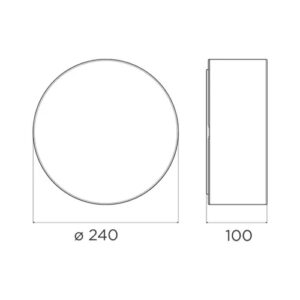 Luminária de Teto Plafon Redondo Cilíndro