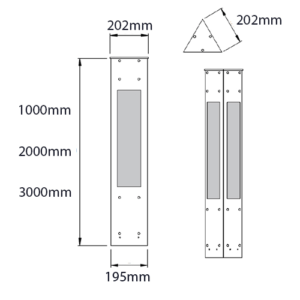 Luminária de Chão Balizador Triangular