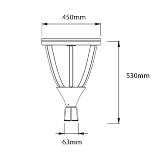 Luminária de Chão Poste Tripé LED