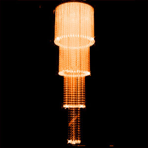 Luminária de Teto Lustre Fibra Óptica Redondo