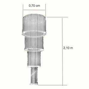 Luminária de Teto Lustre Fibra Óptica Redondo