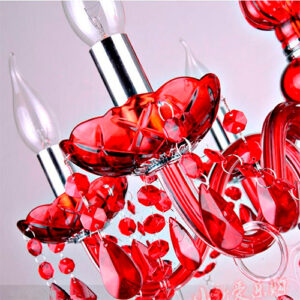 Luminária de Teto Lustre Maria Thereza Vermelho