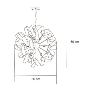 Luminária de Teto Lustre Pendente Enroladinhos