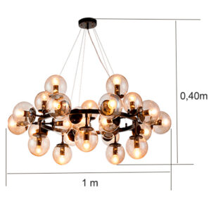 Luminária de Teto Lustre Pendente Volans 25 Globos