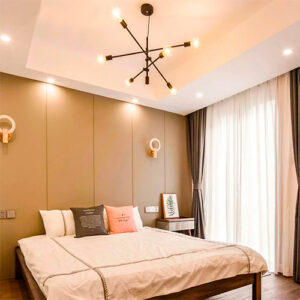 Luminária de Teto Lustre Tijas 6 lâmpadas