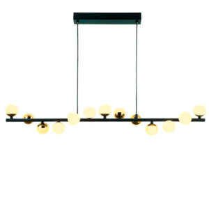 Luminária de Teto Pendente Fuxico 15 Globos no Linear