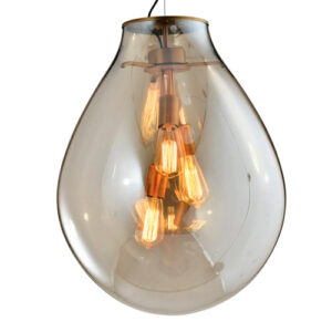 Luminária de Teto Pendente Globo Pera Grande 3 Lâmpadas