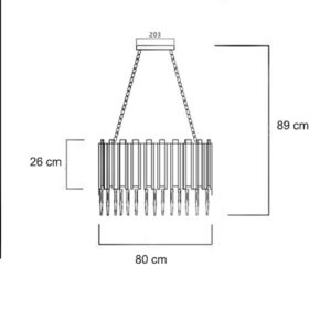 Luminária de Teto Pendente Plaquetas