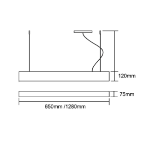 Luminária de Teto Pendente Retangular