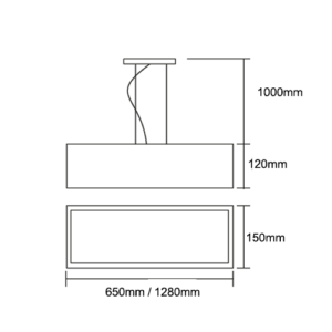 Luminária de Teto Pendente Retangular 4