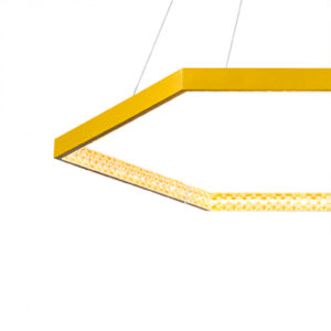 Luminária de Teto Pendente Rex Dourado e Transparente