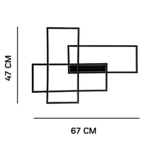 Luminária de Teto Plafon 3 Retângulos