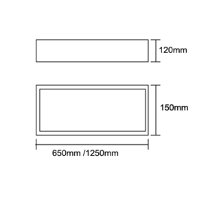 Luminária de Teto Sobrepor Retangular Acrílico 4