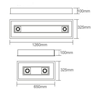 Luminária de Teto Embutido Retangular Mira Pontas