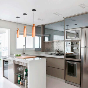 Luminária de Teto Pendente Carretel Dicroica