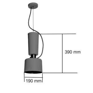 Luminária de Teto Pendente Duplo Sentido Médio