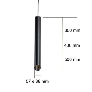 Luminária de Teto Pendente Flautim com Chanfro 45º