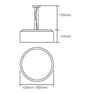Luminária de Teto Pendente Redondo Neine