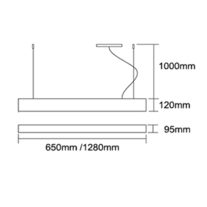 Luminária de Teto Pendente Retangular 2