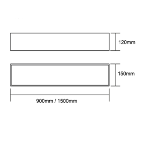 Luminária de Teto Pendente Retangular 2 com Lâmpada