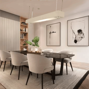 Luminária de Teto Pendente Retangular 4 Tubo LED