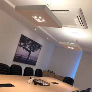 Luminária de Teto Pendente para 4 Lâmpadas com Luz Direta e Indireta