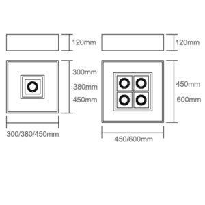Luminária de Teto Plafon Mira