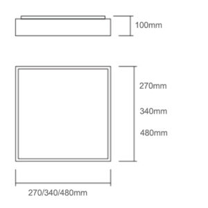 Luminária de Teto Plafon Quadrado LED integrado
