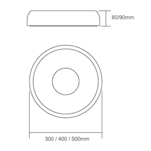 Luminária de Teto Plafon Redondo Bluto
