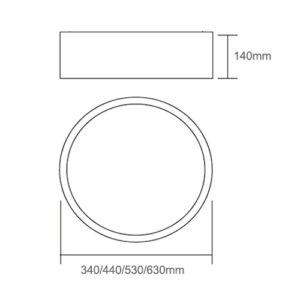 Luminária de Teto Plafon Redondo Sobrepor LED Integrado