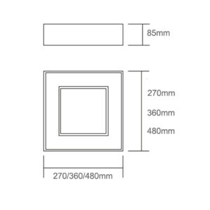Luminária de Teto Plafon Redondo Sobrepor LED Integrado Donna