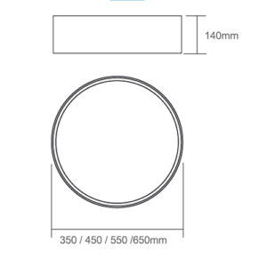 Luminária de Teto Plafon Redondo Turmalina
