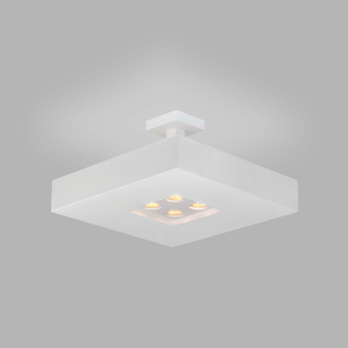 Luminária de Teto Plafon com Haste Quadrado para 4 Lâmpadas