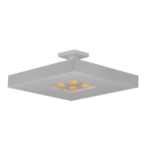 Luminária de Teto Plafon com Haste Quadrado para 4 Lâmpadas