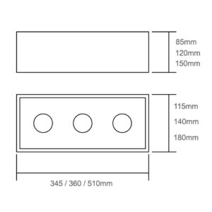 Luminária de Teto Spot Sobrepor Frente Recuada