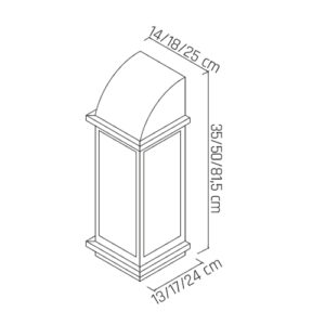 Luminária de Parede Arandela Catalunha Arcada Simples1