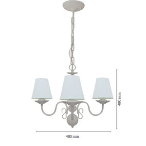 Luminária de Parede Lustre Holandês 3 Cúpulas 1