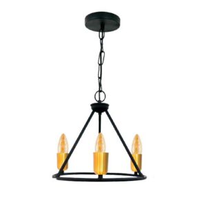 Luminária de Teto Lustre Medieval 3 Lâmpadas-1