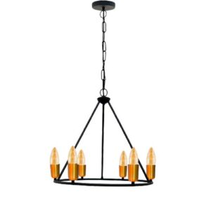 Luminária de Teto Lustre Medieval 6 Lâmpadas-2