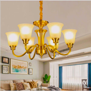 Luminária de Teto Lustre com Tulipas Lumieri1