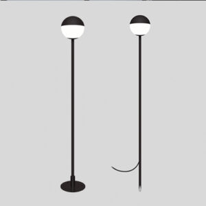 Luminária de Chão Balizador Meia Bolinha Superior